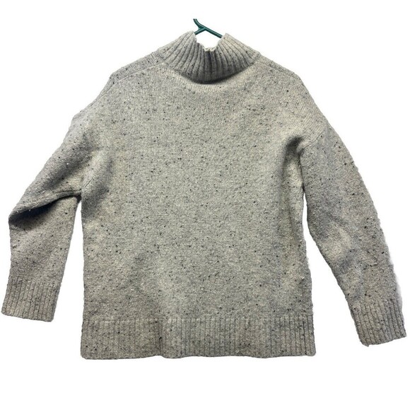 ZARA Womens Gray Wool Blend Soft Knit Turtleneck Pullover Sweater Size Small - Picture 4 of 4